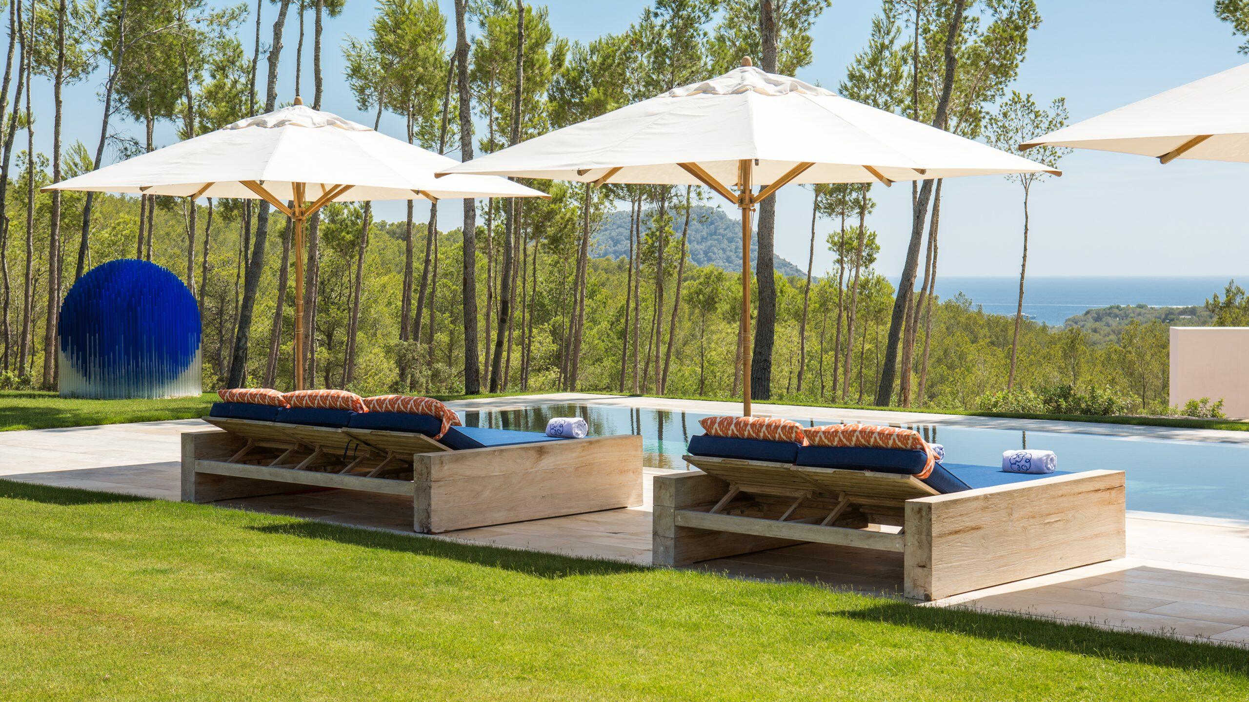 Luxury Ibiza villa for groups with sea views